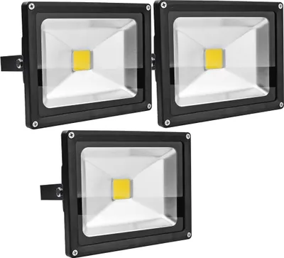 Produktbild von Greenmigo 3X 20W LED Fluter Strahler Außenstrahler Außenlicht Flutlicht Flutlichtstrahler Scheinwerfer IP65 Kaltweiß