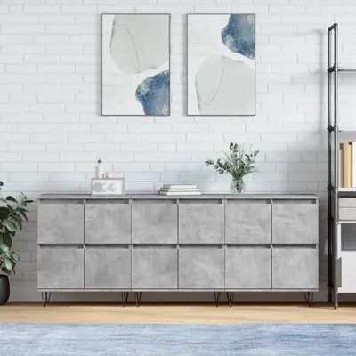 Produktbild von vidaXL Sideboards 3 Stk. Betongrau Holzwerkstoff