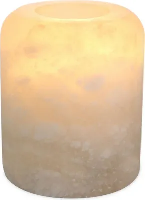 Produktbild von Casa Padrino Luxus Alabaster Teelichthalter Ø 12 x H. 13 cm - Deko Accessoires - Luxus Qualität