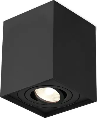 Immagine prodotto di Braytron Faretto da soffitto a vista GU10 nero, quadrato, 80x100 mm