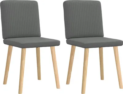 Produktbild von vidaXL Esszimmerstühle 2 Stk. Dunkelgrau Stoff