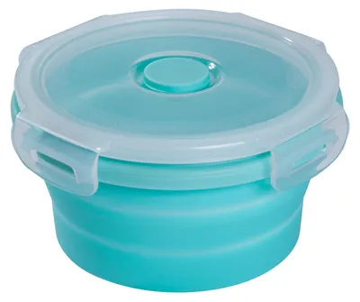 Imagen del producto de mixcover fiambrera plegable con tapa de silicona 350 ml verde