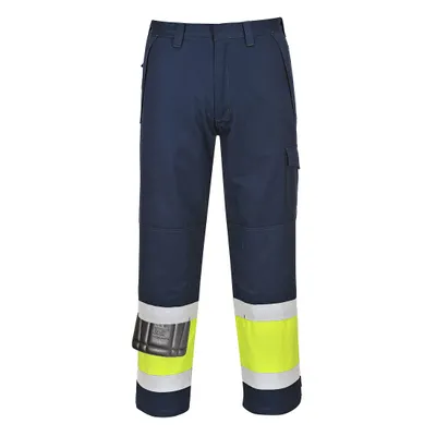 Produktbild von Portwest MV26 Warnschutz MODAFLAME Hose Yellow/Navy Gr. XXXL
