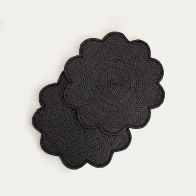 Zdjęcie produktu dla HOMLA Maty stołowe TALA czarne, zestaw 2 szt. 38cm