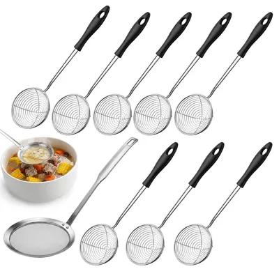 Fondue-Sieb-Set, 8 Stück + Feinsieb, Edelstahl, Ø 6,5 cm