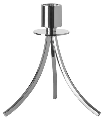 Produktbild von LILANA Leuchter - silber - Edelstahl - H. 19cm - Stabkerzenleuchter