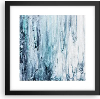 Produktbild von Gerahmtes Poster - Schwarzer Rahmen - Abstraktion Prellung Blau - 30x30 cm - Wand Bild - Wanddeko - Wandbilder - Kunstposter - Wandposter - Bilderrahmen - Bilder - Kunstdruck - P2BAC30x30-4380