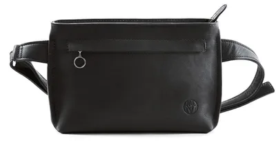 Obrázok produktu pre Kleine Bauchtasche aus Leder, schwarz.