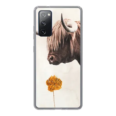 Produktbild von MuchoWow® Handyhülle Schutzhülle Hülle für Samsung Galaxy S20 FE Schottischer Highlander - Vintage - Blume Silikon Softcase Handy Hülle - Abdeckung