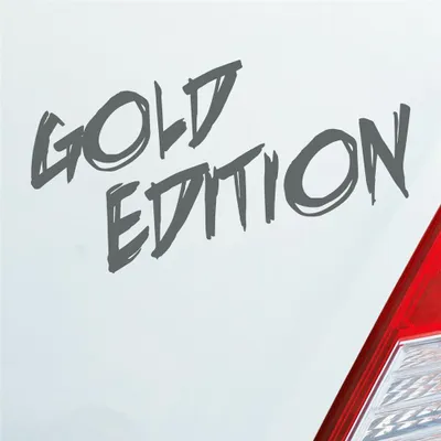 Produktbild von Auto Aufkleber Gold Edition Auto Car Tuning 15x7 cm Grau Sticker Heckscheibenaufkleber