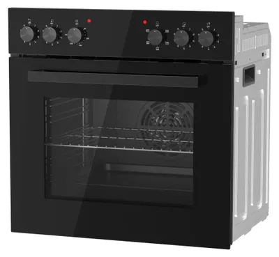 Produktbild von PKM EHS4B Einbauherd Set Backofen schwarz Umluft Glaskeramikkochfeld rahmenlos, Backofen Nutzvolumen 65 l