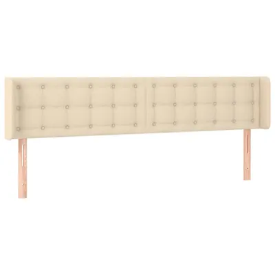 Produktbild von vidaXL Kopfteil mit Ohren Creme 163x16x78/88 cm Stoff