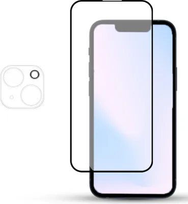 Obrázek produktu pro 1 balení ochranného krytu displeje a objektivu IPHONE 14 z tvrzeného skla 9H