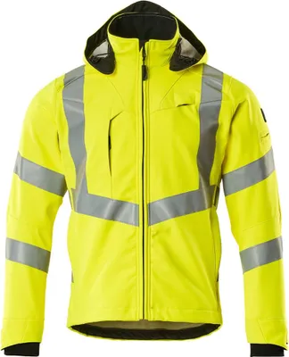 Produktbild von MASCOT® Blackpool Soft Shell Jacke Größe 4XL, hi-vis gelb | Packung (1 Stück)