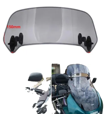 Image de Rallonge de pare-brise pour moto, hauteur réglable, montage universel, largeur 365 mm-1