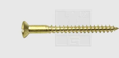 Produktbild von SWG Holzbauschraube Linsenkopf Messing-Blank DIN 95 3,5 X 20  12 Stück