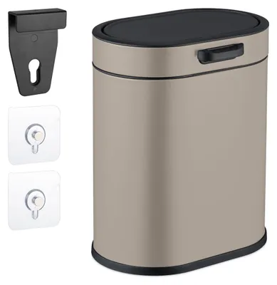Hängender Abfalleimer 5 l, beige, mit Inneneimer, 29,5x24x19,5 cm