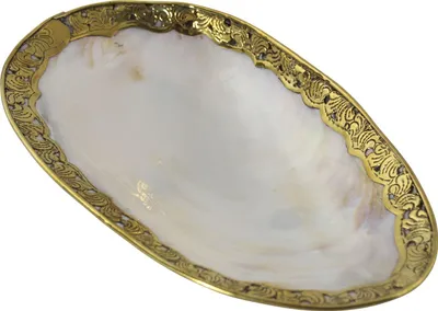 Produktbild von Schmuckschale – Muschel – goldene Verzierungen