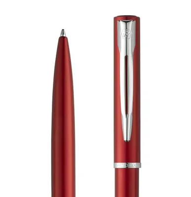 Produktbild von Waterman Allure Kugelschreiber | Lackierung in Rot | Mittlere Spitze | Blaue Tinte | Geschenkbox