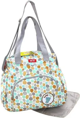 Geräumige Wickeltasche Set mit Wickelauflage in Beige