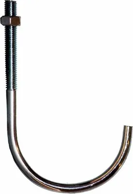 Produktbild von Rohrhaken M6 mit Mutter 70x34x15 mm galv. verzinkt für Profil 70/18 76/18 Pack a 100 Stück