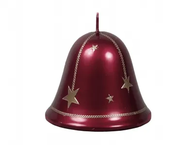 Obrázek produktu pro Nohel Garden Svíčka CHRISTMAS STARS ZVONEK vánoční metalická d8,5x8cm