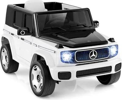 Produktbild von Kinder Mercedes-Benz Elektroauto mit 2,4G Fernbedienung & Scheinwerfer 12V Elektrofahrzeug Weiß