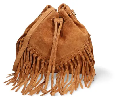 Produktbild von Umbria Plus Wildledertasche Damen Handgefertigt Italy Testa di Moro UNICA 25x22x13 cm