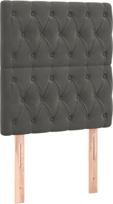 Produktbild von vidaXL Kopfteil Dunkelgrau 80x7x118/128 cm Samt