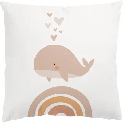 Produktbild von Dekokissen Tiere drinnen / Indoor Zierkissen Samt waschbar Regenbogen beige Sofakissen mit Füllung