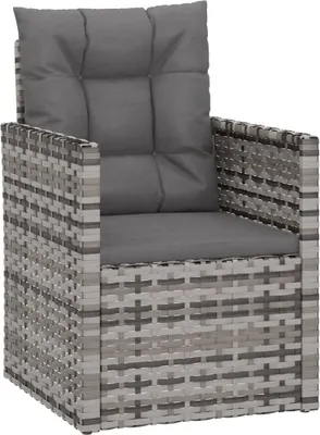 A single outdoor chair with cushions.