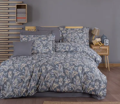 Produktbild von L'Essentiel Linge de Maison, Tuğba, Ranforce Einzelbettbezug-Set (DE), Grau, 100 % BAUMWOLLE RANFORCE, 135 x 200 cm