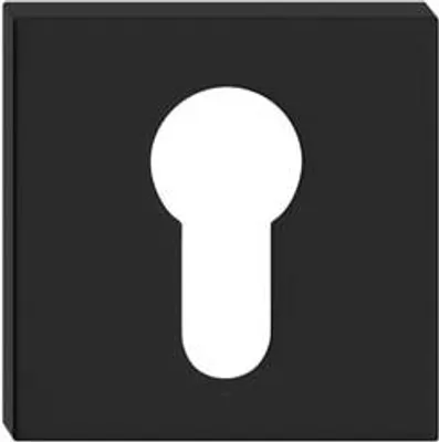 Image de Plaque De Porte Insert Carré Noir