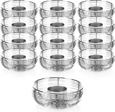 Produktbild von com-four® 12x Teelichthalter aus Metall - dekorativer Kerzenhalter