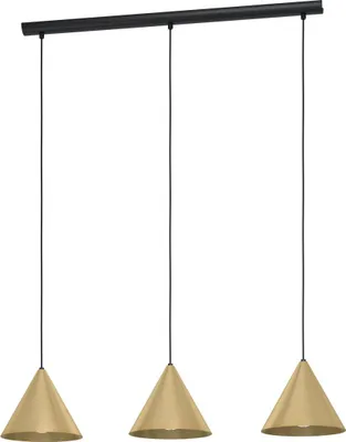 Immagine prodotto di Lampadario Contemporaneo Narices 3 Luci Acciaio Nero