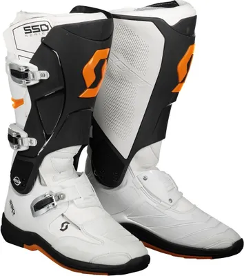Zdjęcie produktu dla Buty motocrossowe Scott 550, biały/pomarańczowy, 48