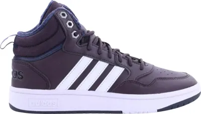 A single Adidas Hoops 3.0 Mid Winter shoe is shown against a white background.