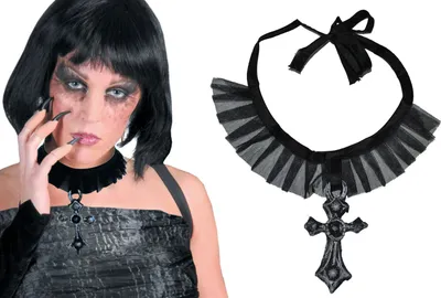 Produktbild von Halsband Gothic mit Kreuz Größe: ohne Attribut