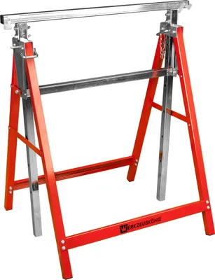 Produktbild von Werzeugkönig Arbeitsbock, Höhenverstellbar, 200 kg, Stahl, 58.5 x 57.5 x 80 cm (aufgeklappt), 2er- oder 4er-Set, 4.4 kg