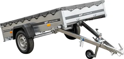 Produktbild von Anhänger Kipper Garden Trailer 230 Kipp [230 Cm X 125 Cm] Mit Flachplane Und Stützrad 750 Kg