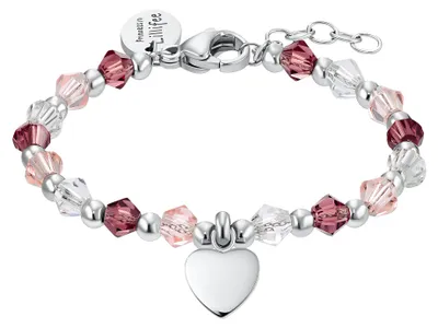 Produktbild von Prinzessin Lillifee Armband aus Edelstahl und Glasperlen mit Herz