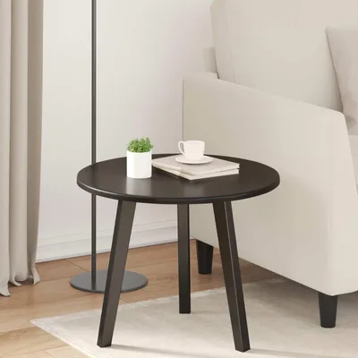 Image de Maison Exclusive - Plateau de table noir Ø 50 x 1,5 cm, aggloméré