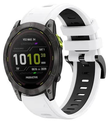 Obrázek produktu pro Pro Garmin Enduro 3 Dvoubarevný sportovní silikonový řemínek 26 mm White / Black