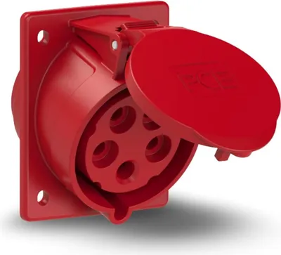 Produktbild von PCE 425-6tt – Grundlage der schiefen 32 A 3-polig + neutral 6 Stunde/S Rot