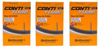 Image de CONTINENTAL 3x chambre à air CONTI RACE 700x20/25c, valve SV, 42 mm, Sclaverand