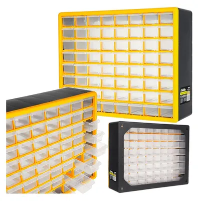 Immagine prodotto di Cassettiera modulare, 64 cassetti, plastica 50X16X39 cm, Keltin
