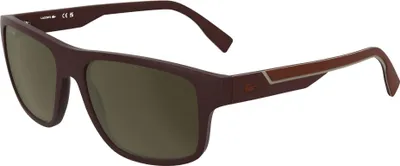 Productafbeelding van Lacoste L6057S, mat bordeauxrood, zonnebril voor heren, afmetingen 57/17/145