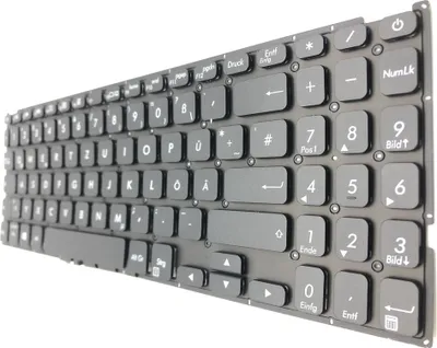 Produktbild von DEUTSCHE - Tastatur Keyboard Schwarz Ohne Rahmen kompatibel für Asus VivoBook 15 F512FB