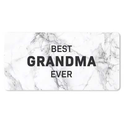Produktbild von MuchoWow® Mauspad Mousepad Sprüche - Zitate Best Grandma Ever - Oma - Muttertag - Marmor - Oma Geschenk - schwarz-weiß 60x30 cm - Mousepads - Maus Mat - Pad - Mausunterlage - Nachhaltig