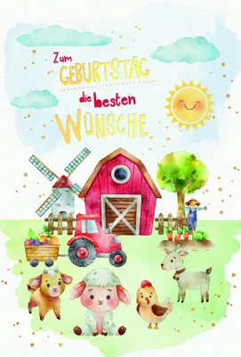 Produktbild von Geburtstagskarte - Zum Geburtstag die besten Wünsche
